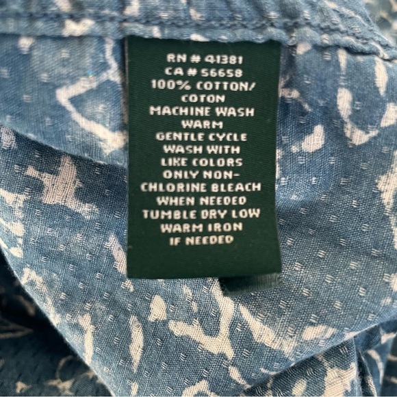 Lauren Ralph Lauren Denim Blue Floral Top - Picture 9 of 10